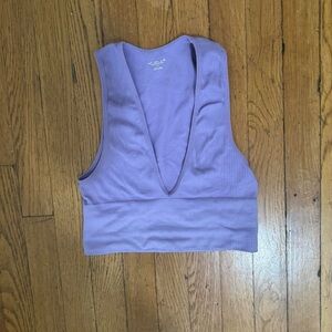 Urban Outfitters Purple Sleeveless Ribbed Top
